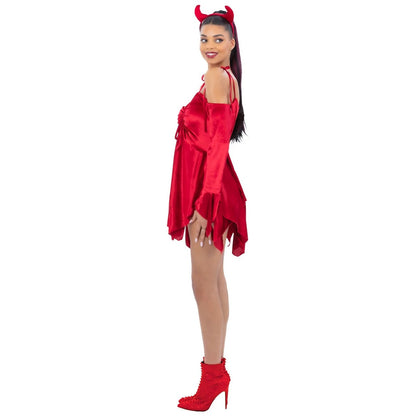 Red - Side - Smiffys Womens-Ladies Devil Costume Set