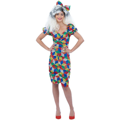 Multicoloured - Front - Smiffys Womens-Ladies Rubik´s Cube Costume