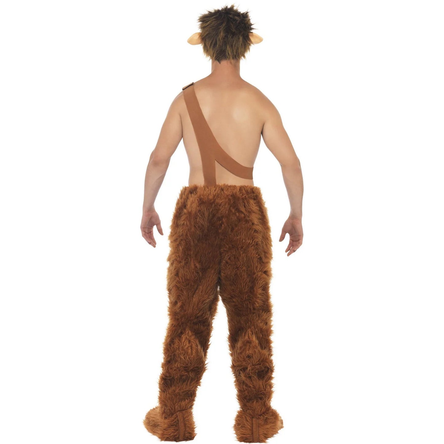 Brown - Back - Smiffys Mens Pan Costume Set