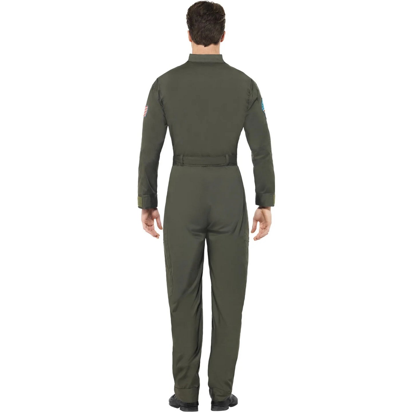 Green - Back - Top Gun Mens Deluxe Costume Costume Set