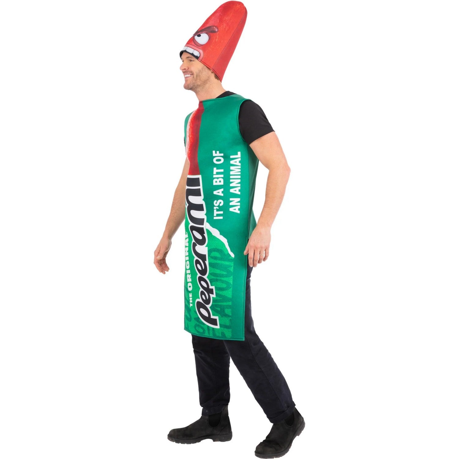 Green - Side - Peperami Unisex Adult Animal Break Out Costume Set