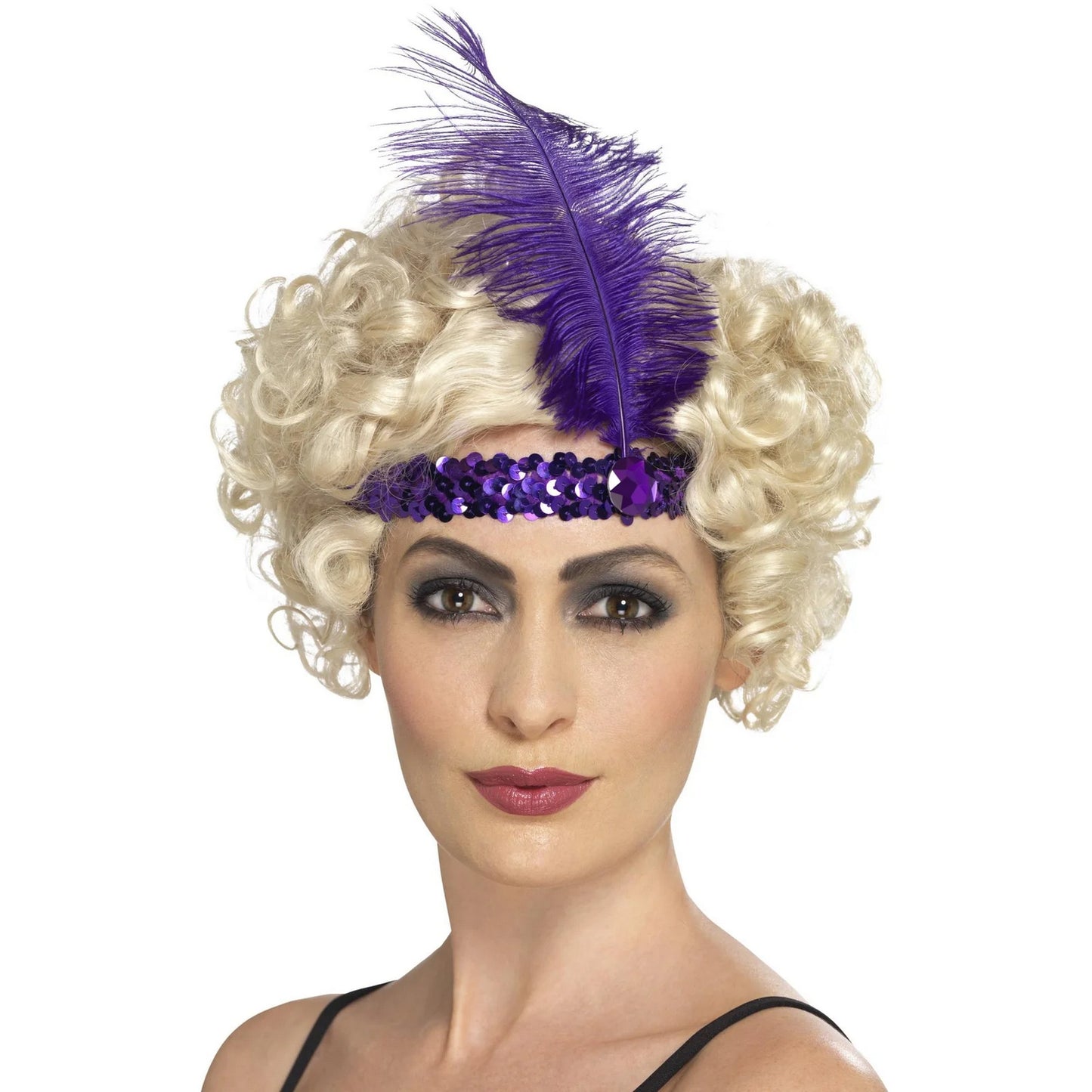 Purple - Front - Smiffys Flapper Costume Headwear