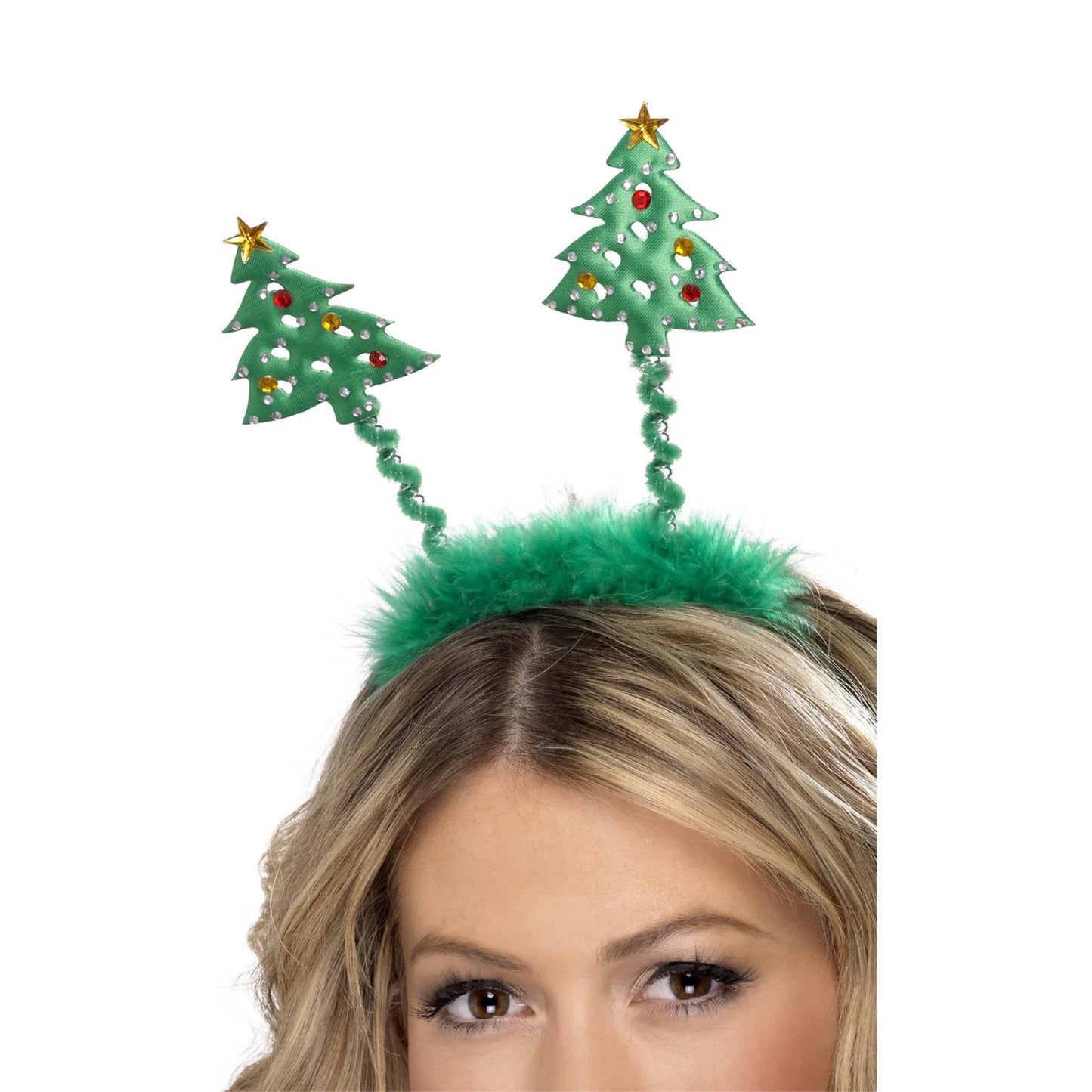 Green - Front - Smiffys Christmas Tree Costume Bopper Headband