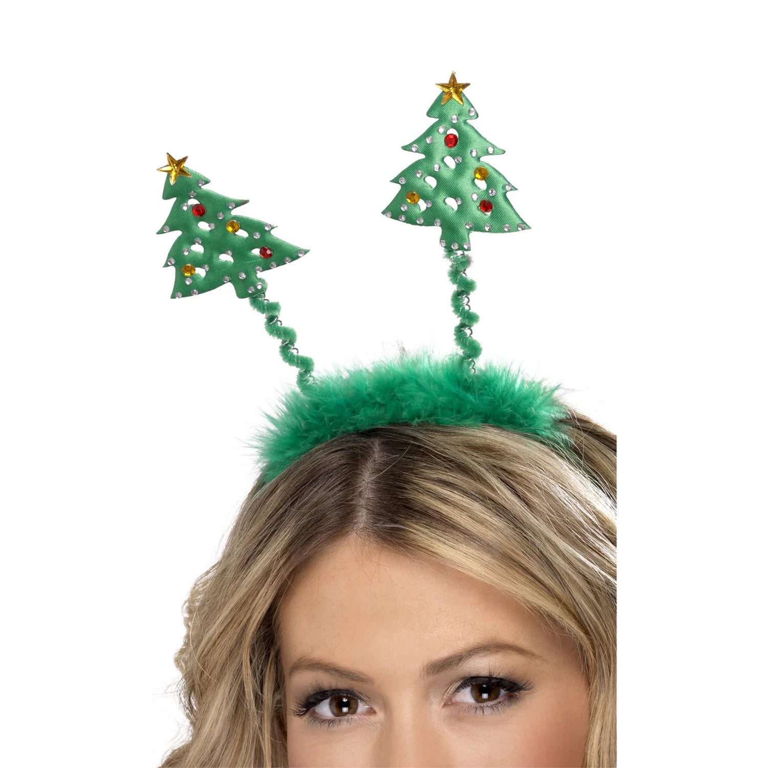 Green - Front - Smiffys Christmas Tree Costume Bopper Headband