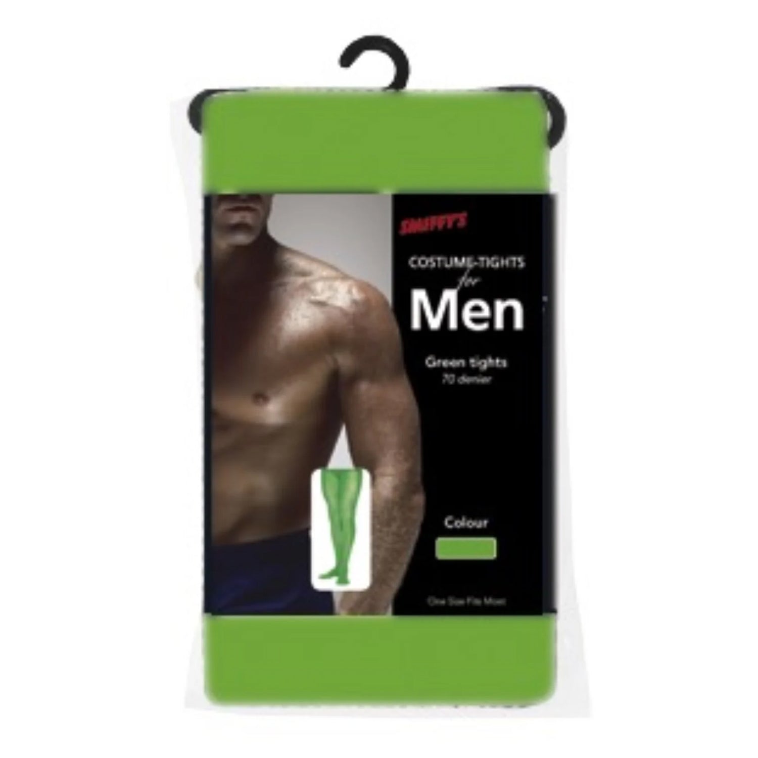 Green - Back - Smiffys Mens Costume Tights