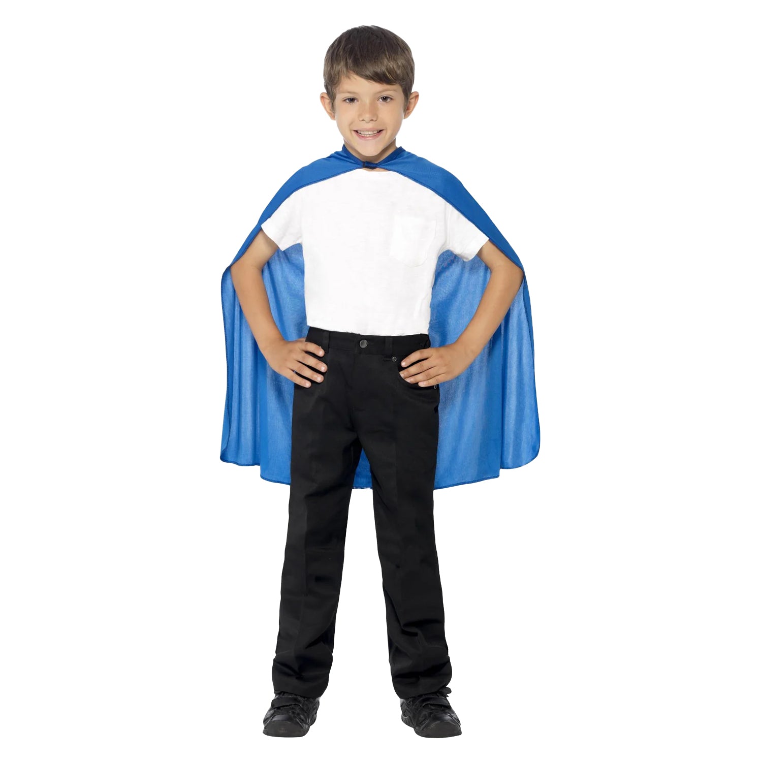 Blue - Front - Smiffys Childrens-Kids Plain Costume Cape