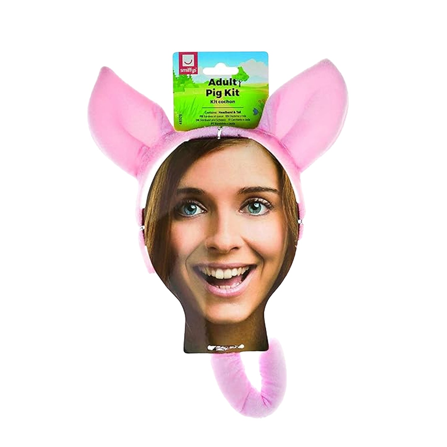 Pink - Front - Smiffys Unisex Adult Pig Accessories Set