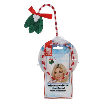 White-Red - Back - Smiffys Mistletoe Kisses Costume Headwear