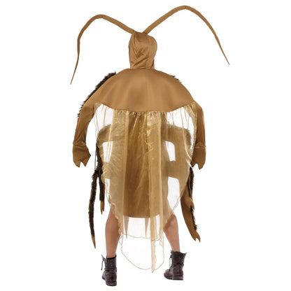 Brown - Back - Smiffys Unisex Adult Cockroach Costume