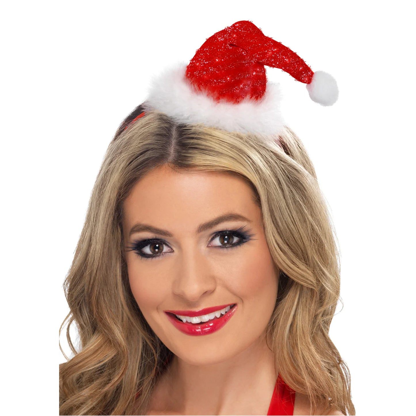 Red-White - Front - Smiffys Santa Claus Christmas Costume Headwear