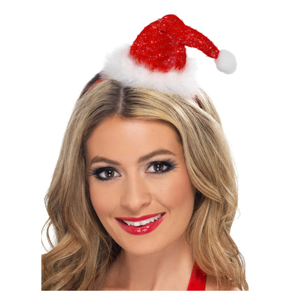 Red-White - Front - Smiffys Santa Claus Christmas Costume Headwear