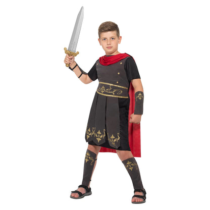 Dark Grey-Black-Red - Lifestyle - Smiffys Boys Roman Soldier Costume