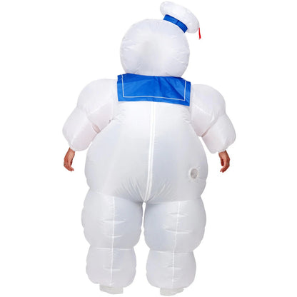 White-Blue-Red - Back - Ghostbusters Unisex Adult Stay Puft Inflatable Costume