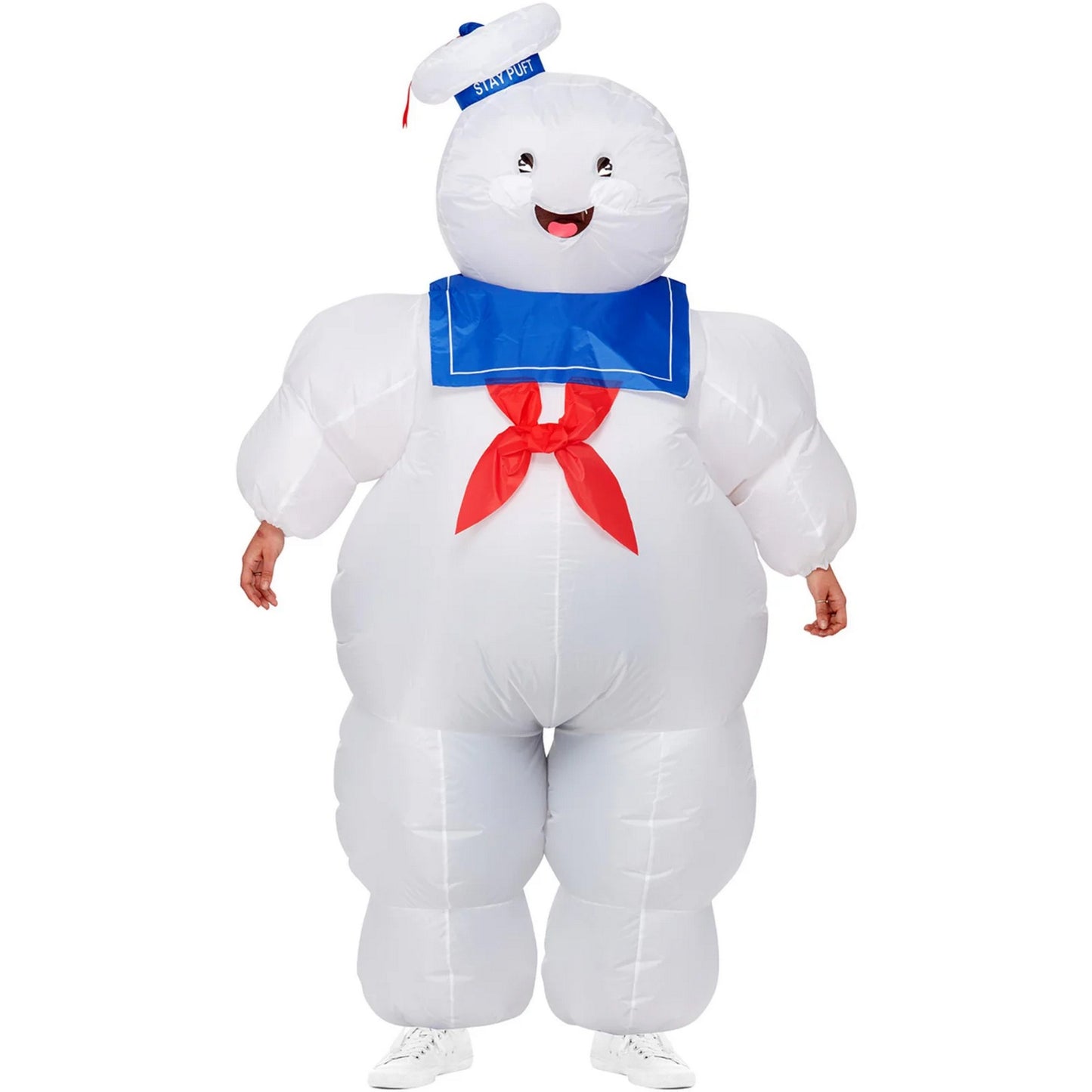 White-Blue-Red - Front - Ghostbusters Unisex Adult Stay Puft Inflatable Costume