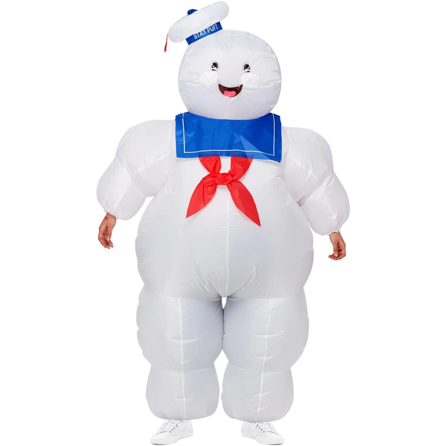 White-Blue-Red - Front - Ghostbusters Unisex Adult Stay Puft Inflatable Costume