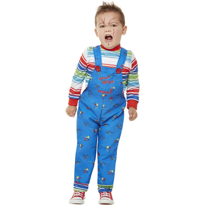 Blue-Multicoloured - Front - Chucky Baby Costume