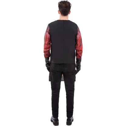 Brown-Red-Black - Back - Smiffys Unisex Adult Massacre Costume Set