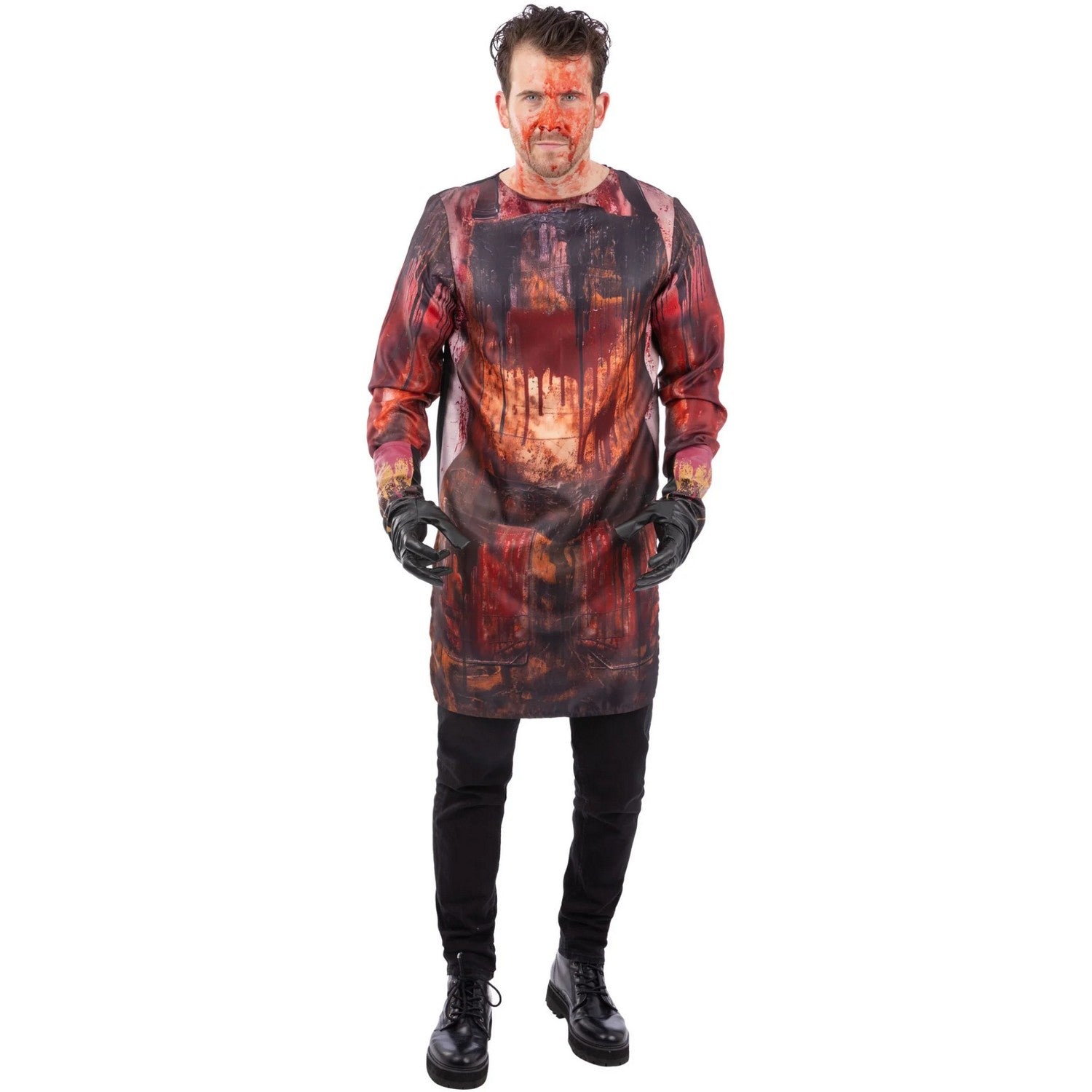 Brown-Red-Black - Front - Smiffys Unisex Adult Massacre Costume Set