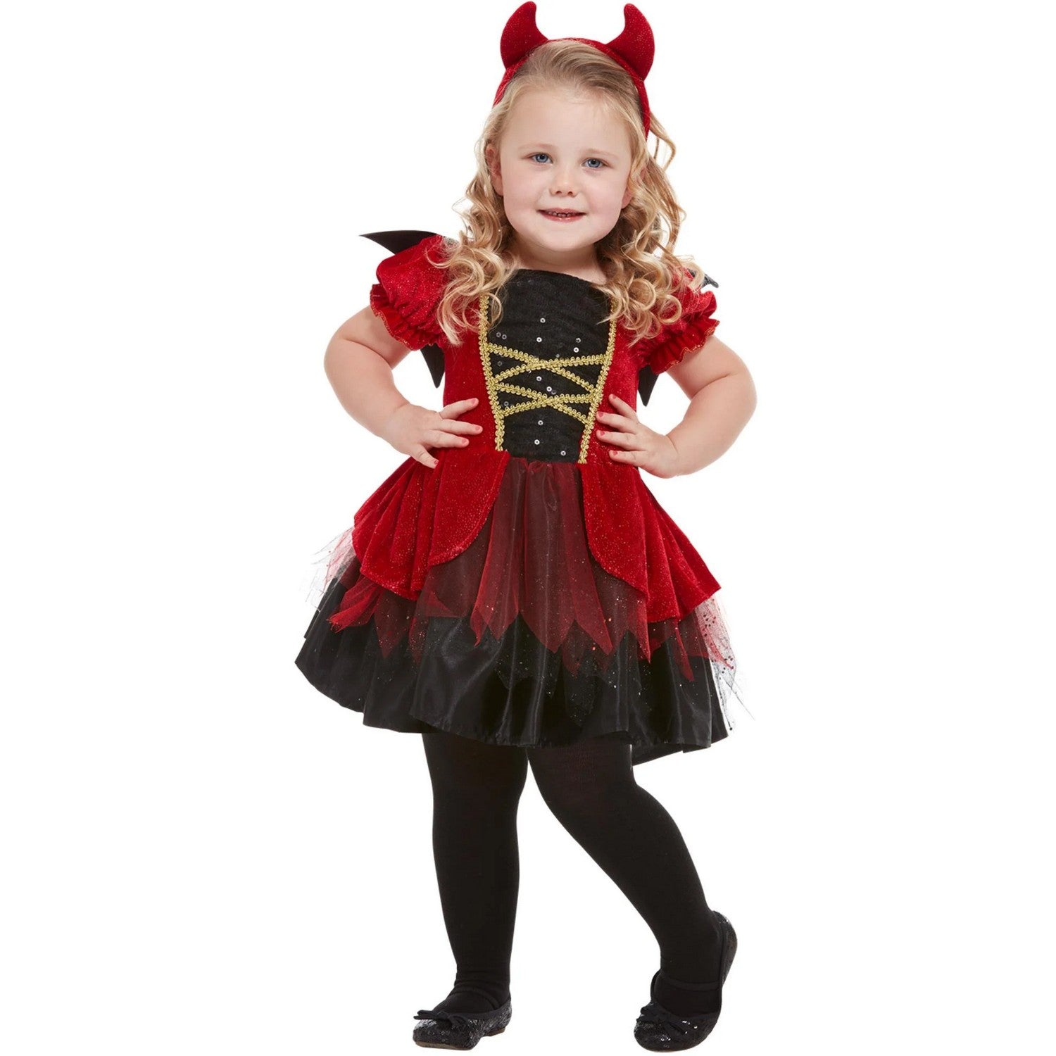 Red - Back - Smiffys Baby Devil Costume