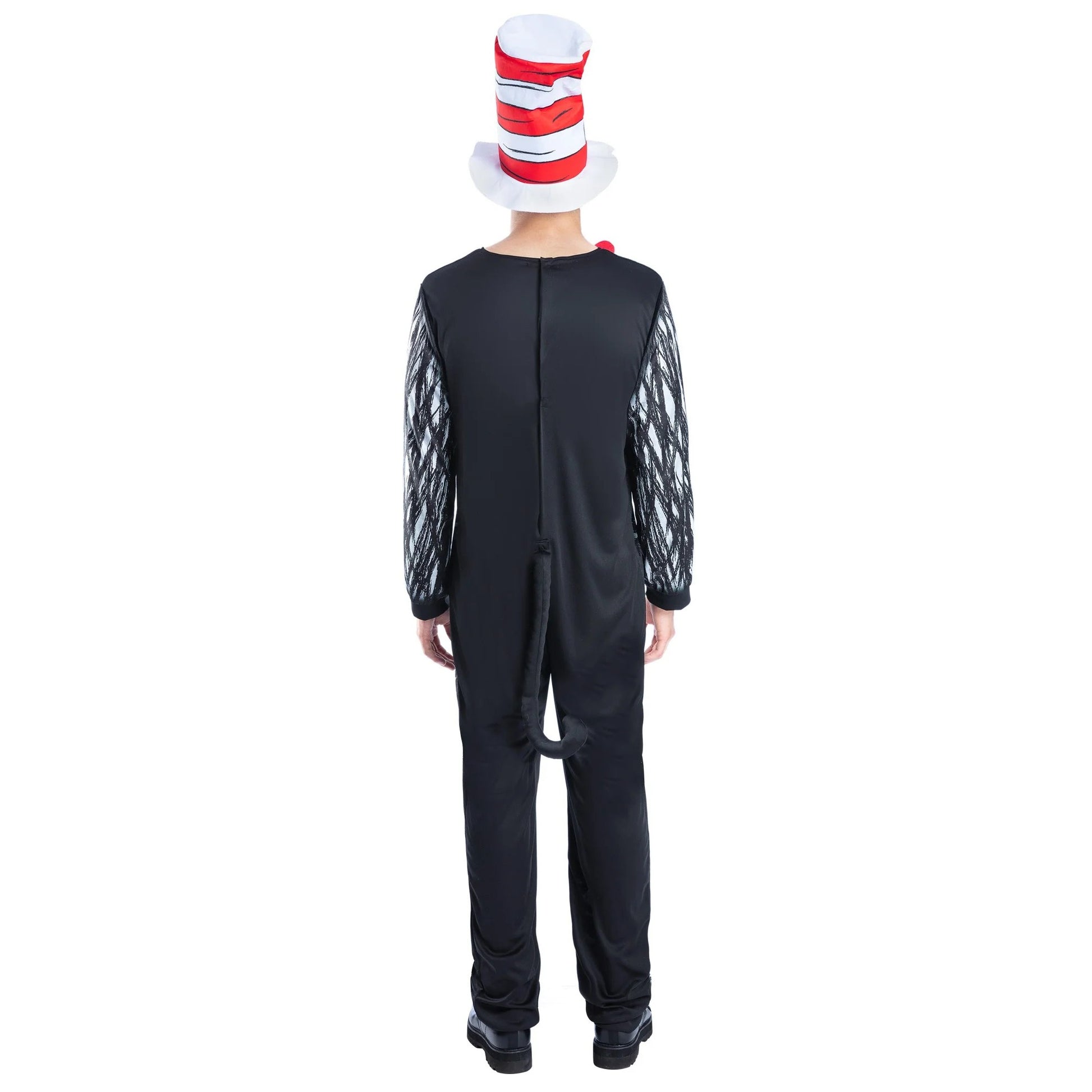 Black-White-Red - Back - Dr. Seuss Unisex Adult The Cat In The Hat Costume Set