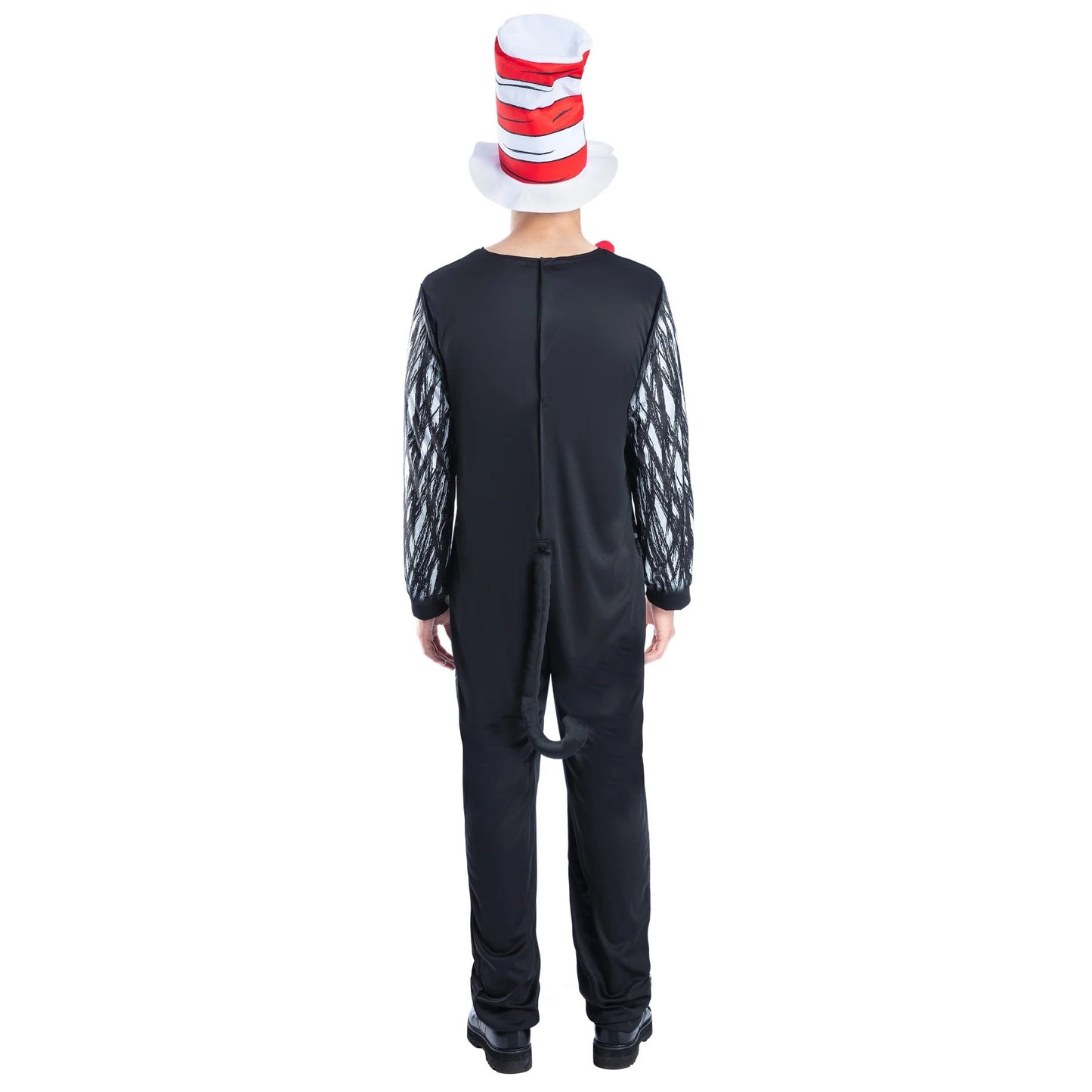 Black-White-Red - Back - Dr. Seuss Unisex Adult The Cat In The Hat Costume Set