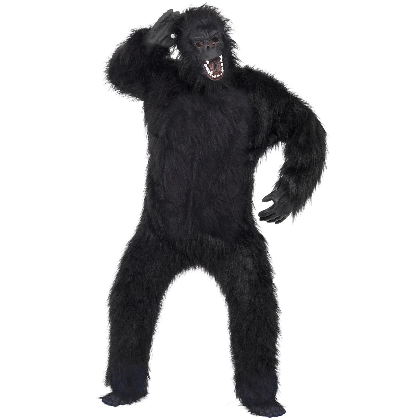 Black - Back - Smiffys Mens Gorilla Costume Set