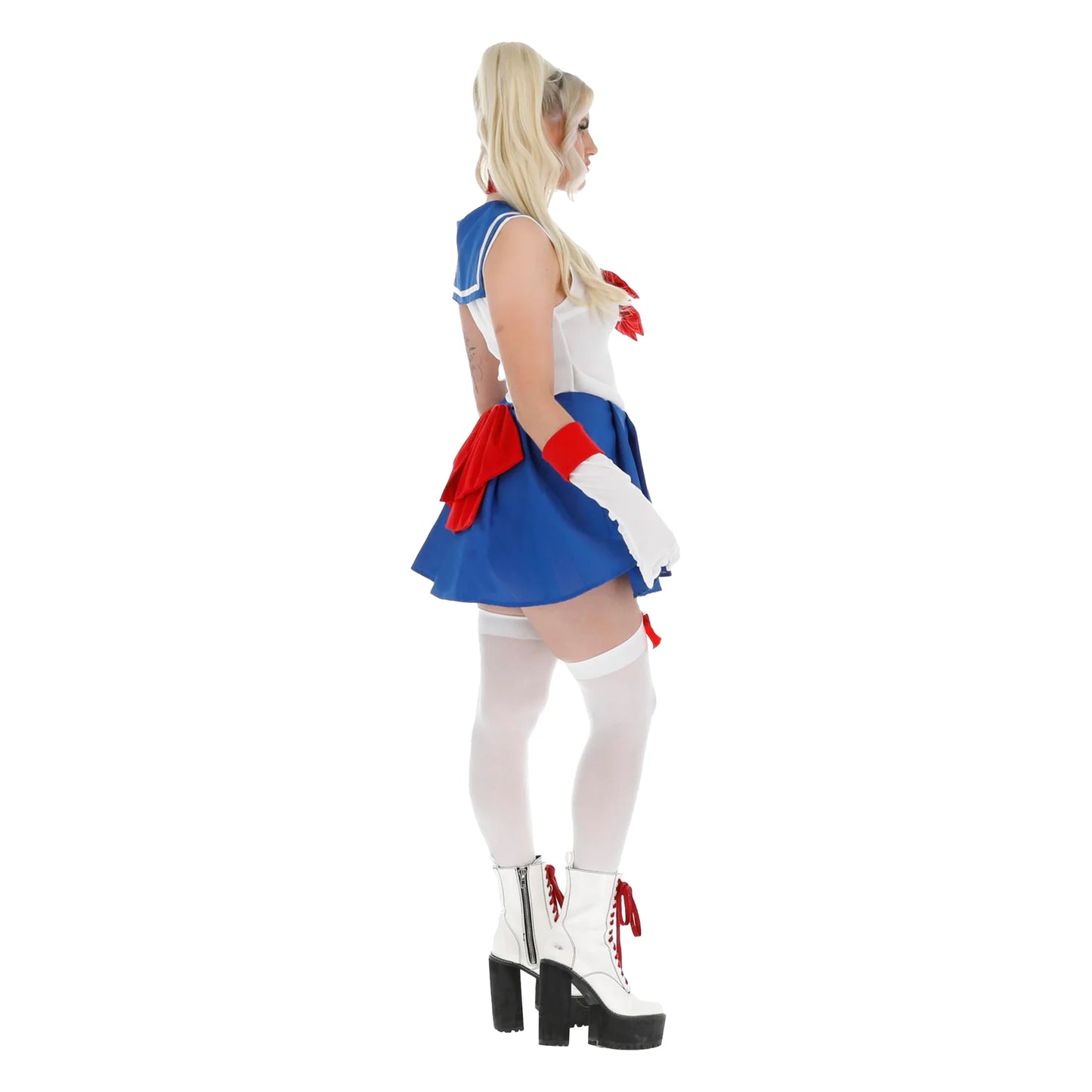 White-Navy Blue - Side - Fever Womens-Ladies Star Sailor Costume