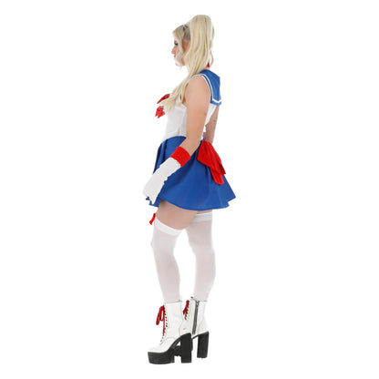 White-Navy Blue - Lifestyle - Fever Womens-Ladies Star Sailor Costume
