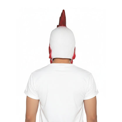 White-Red - Back - Smiffys Childrens-Kids Chicken Overhead Mask