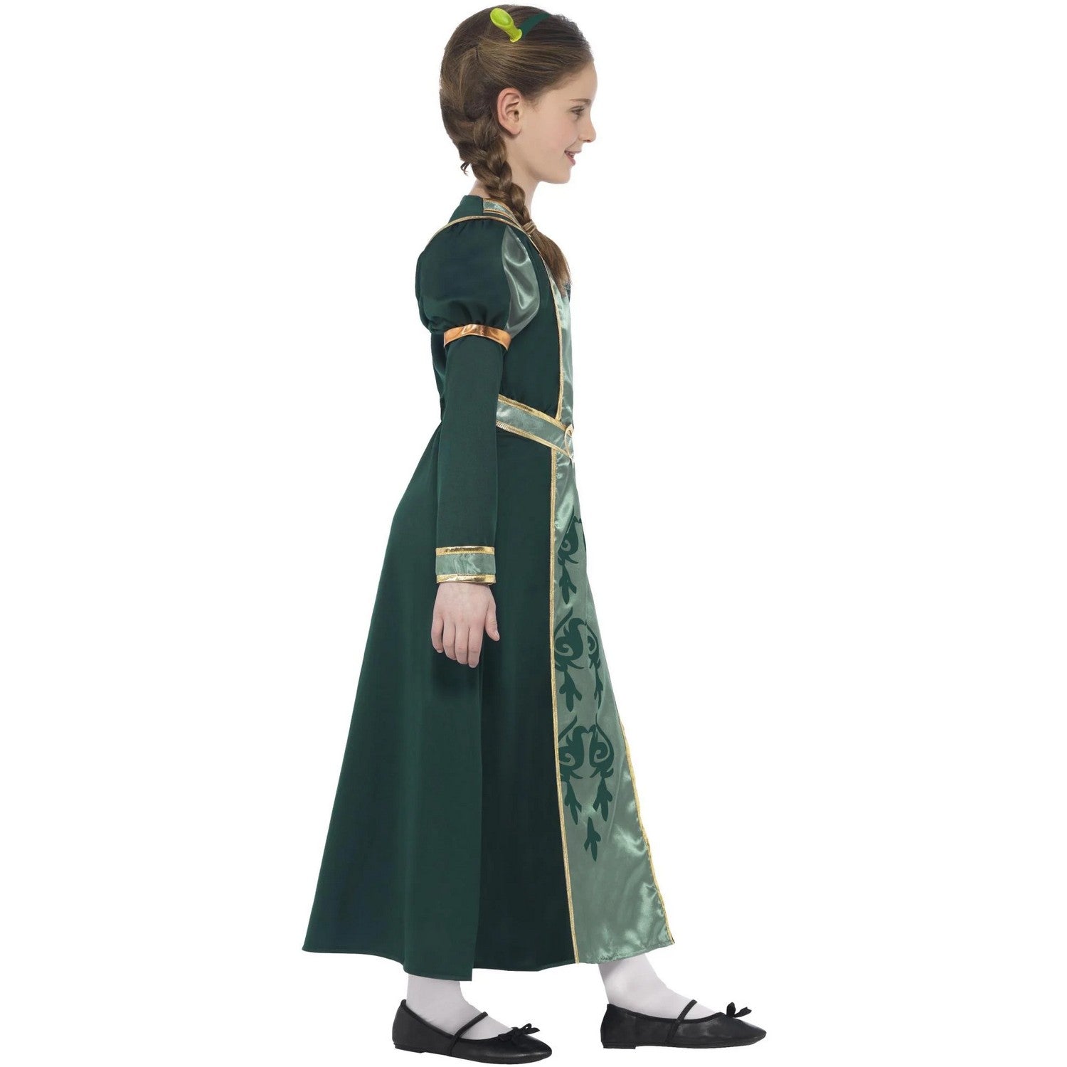 Dark Green - Side - Shrek Girls Fiona Princess Costume Set