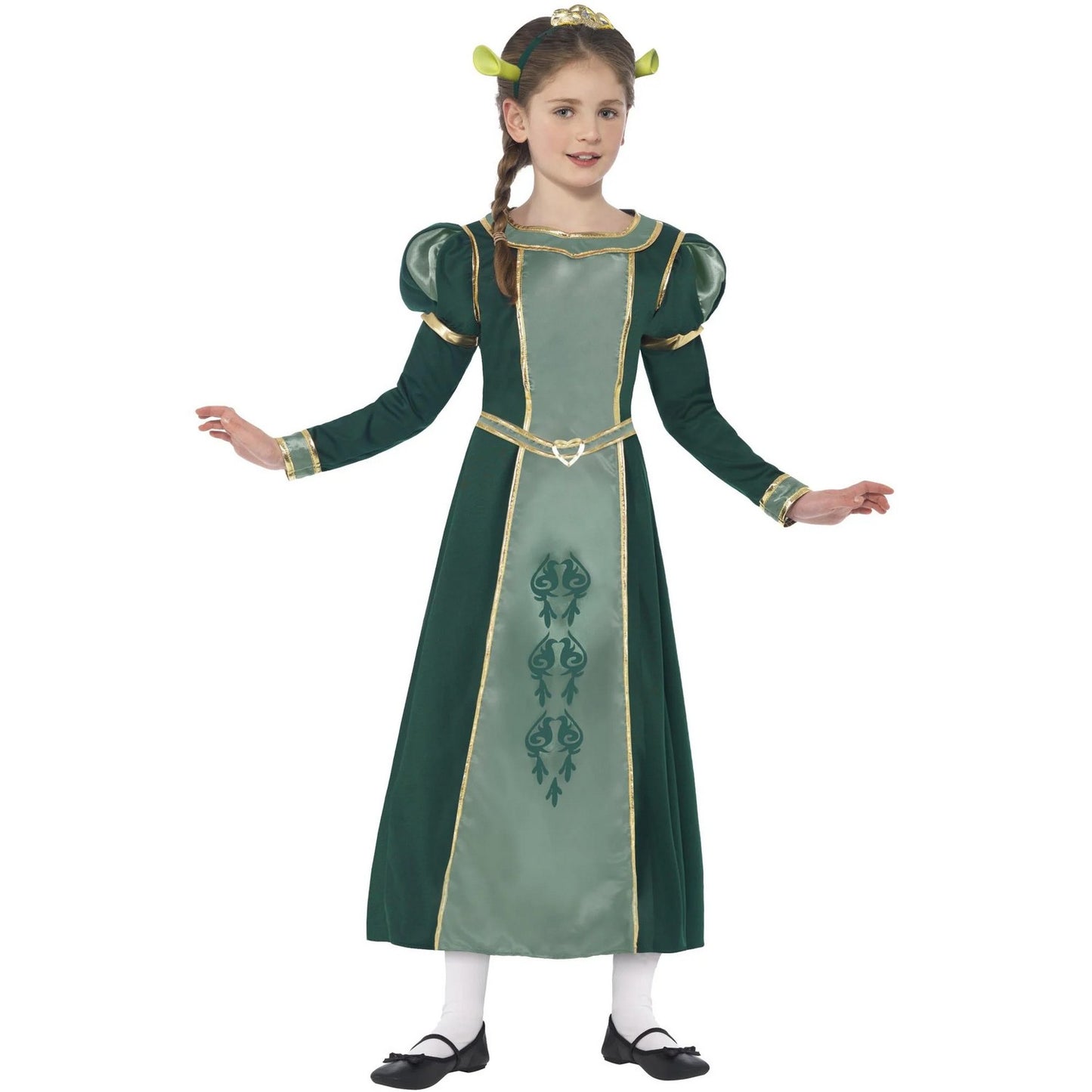 Dark Green - Front - Shrek Girls Fiona Princess Costume Set