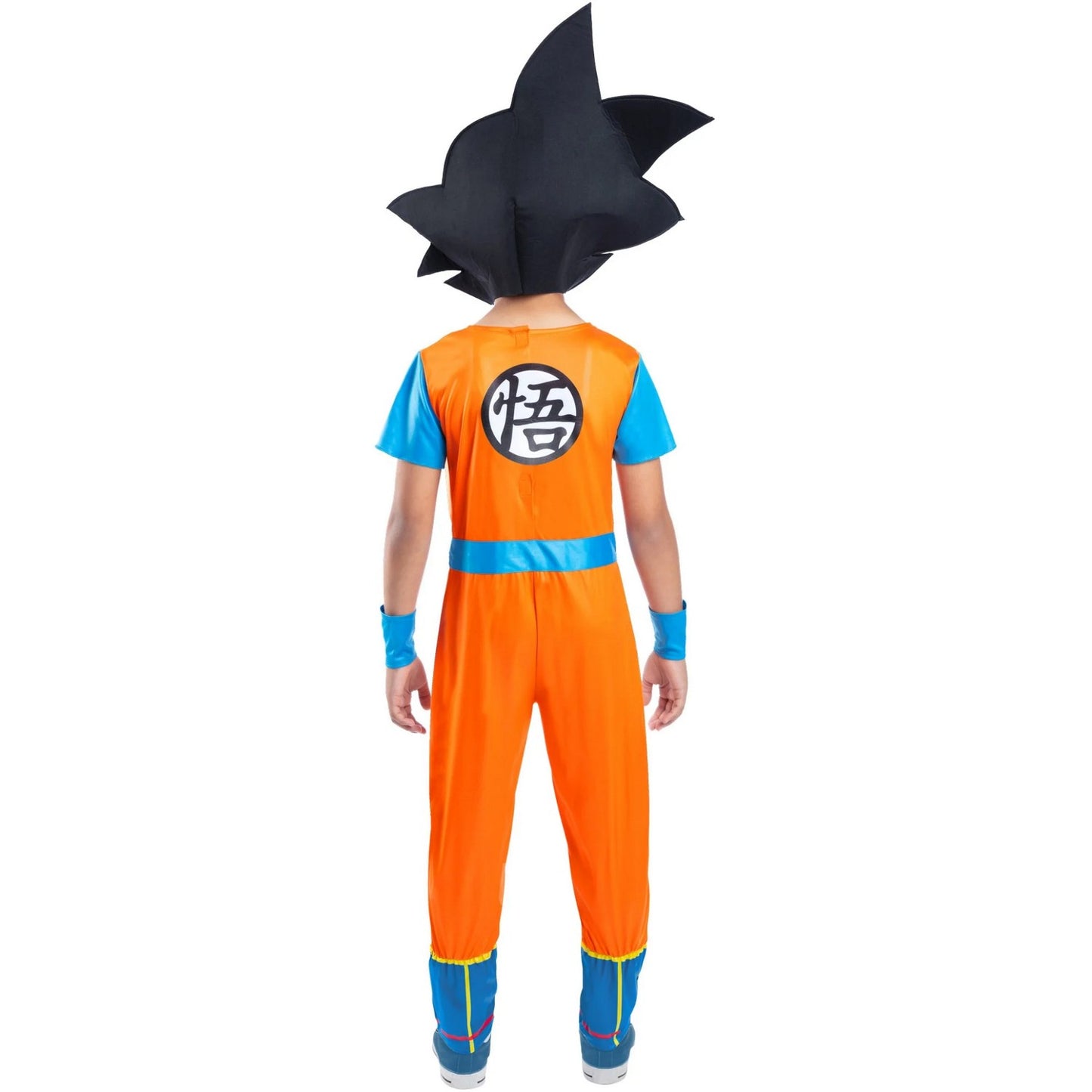 Orange-Blue-Black - Back - Dragon Ball Z Childrens-Kids Goku Costume Set