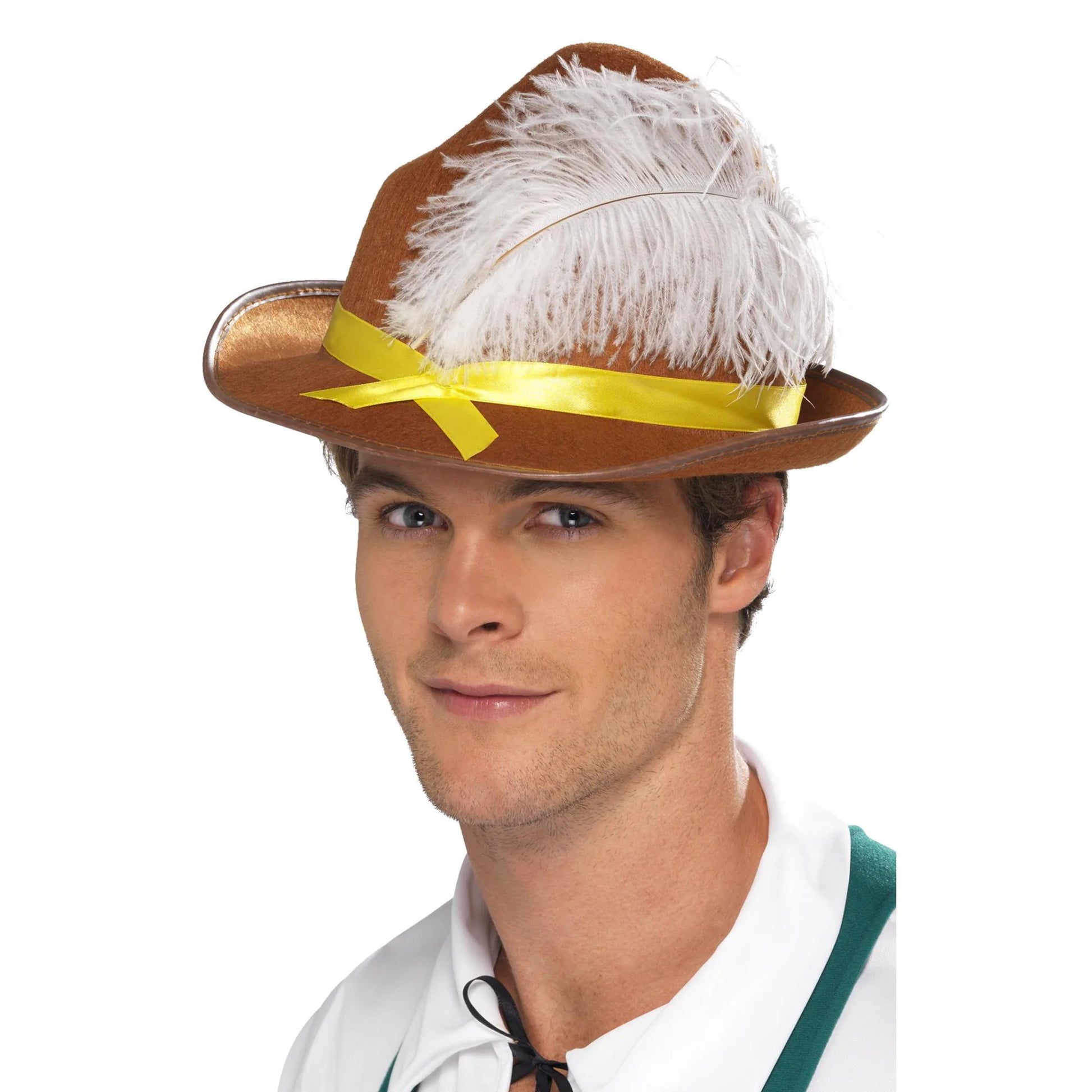 Brown-Yellow-White - Front - Smiffys Bavarian Hat