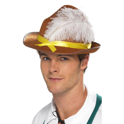 Brown-Yellow-White - Front - Smiffys Bavarian Hat