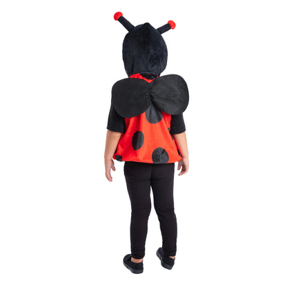 Red-Black - Back - Smiffys Childrens-Kids Ladybird Costume