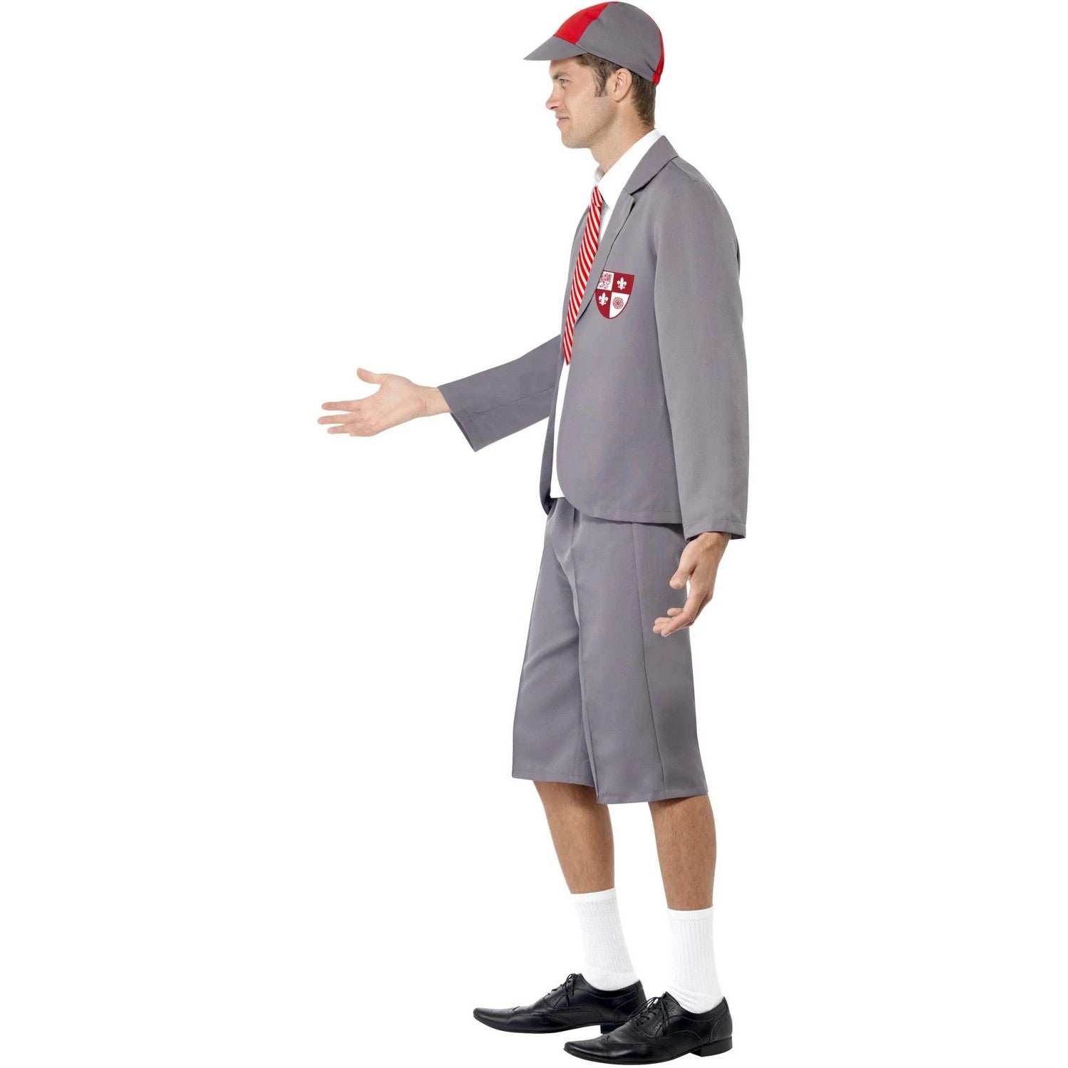 Grey - Side - Smiffys Mens Schoolboy Costume Set