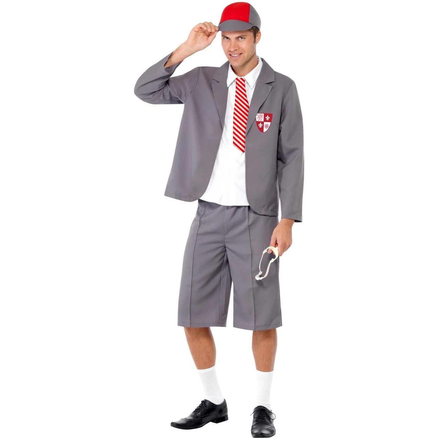 Grey - Lifestyle - Smiffys Mens Schoolboy Costume Set