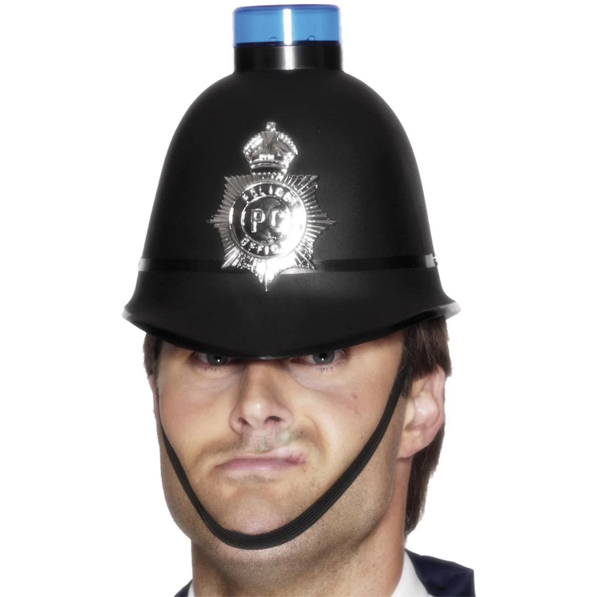 Black - Front - Smiffys Unisex Adult Police Costume Headwear