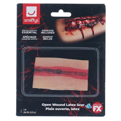 Blood Red - Back - Smiffys Scar Fake Wound