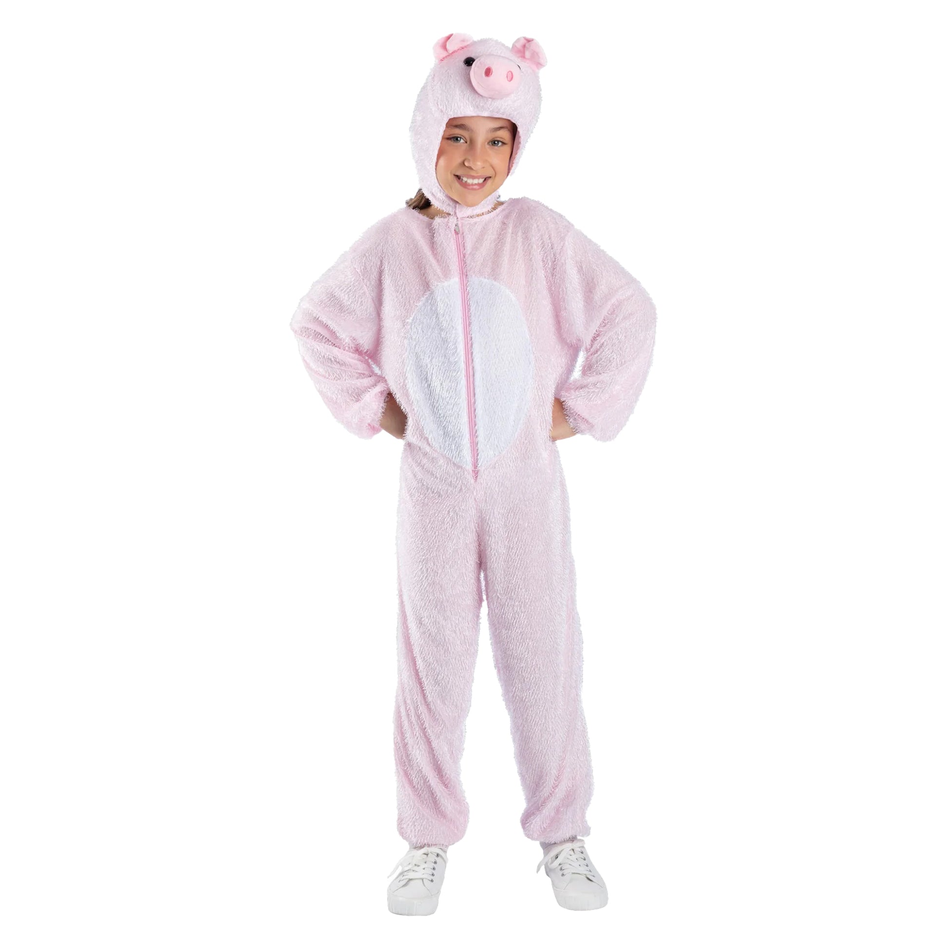 Pink - Front - Smiffys Childrens-Kids Pig Costume