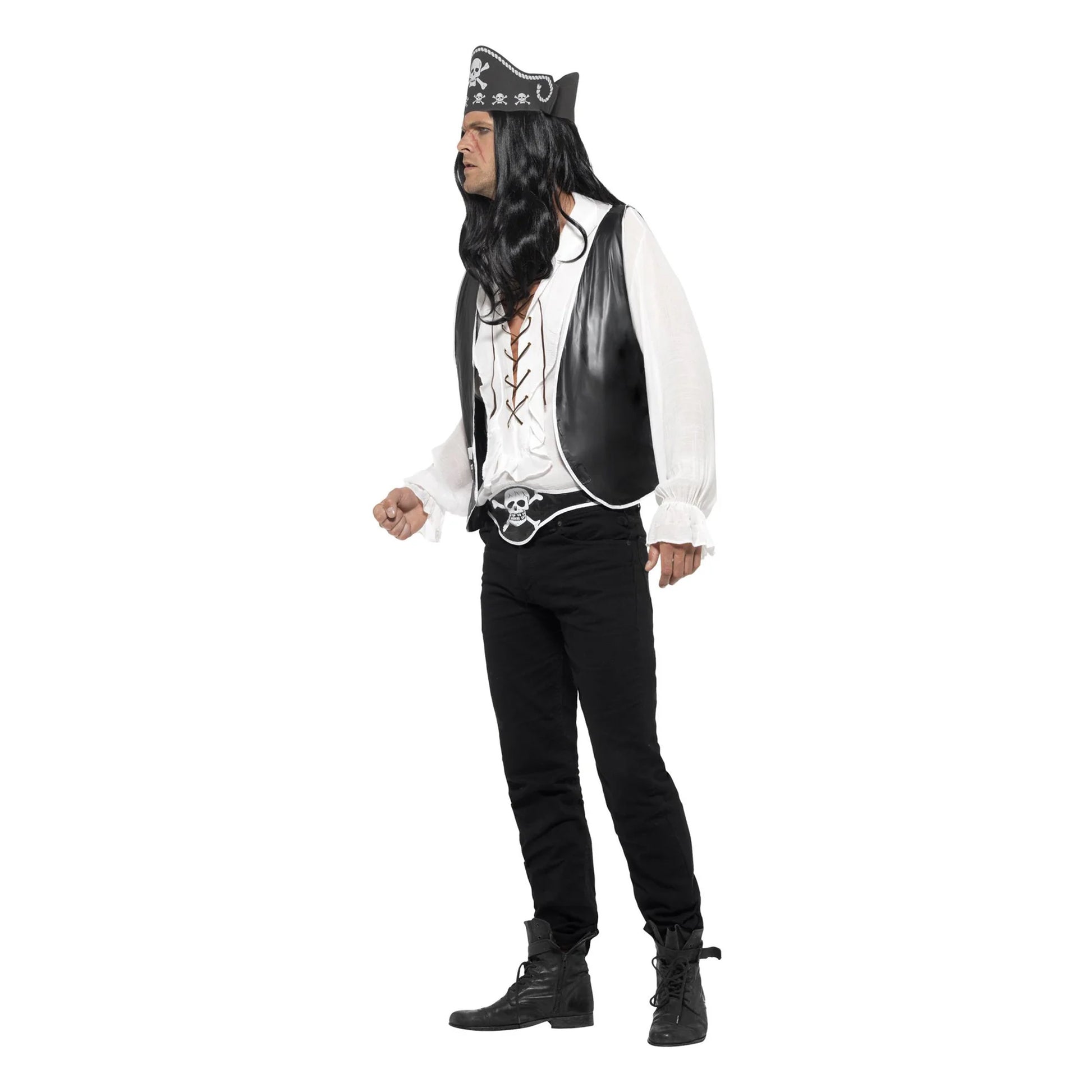 Black - Side - Smiffys Pirate Costume Set
