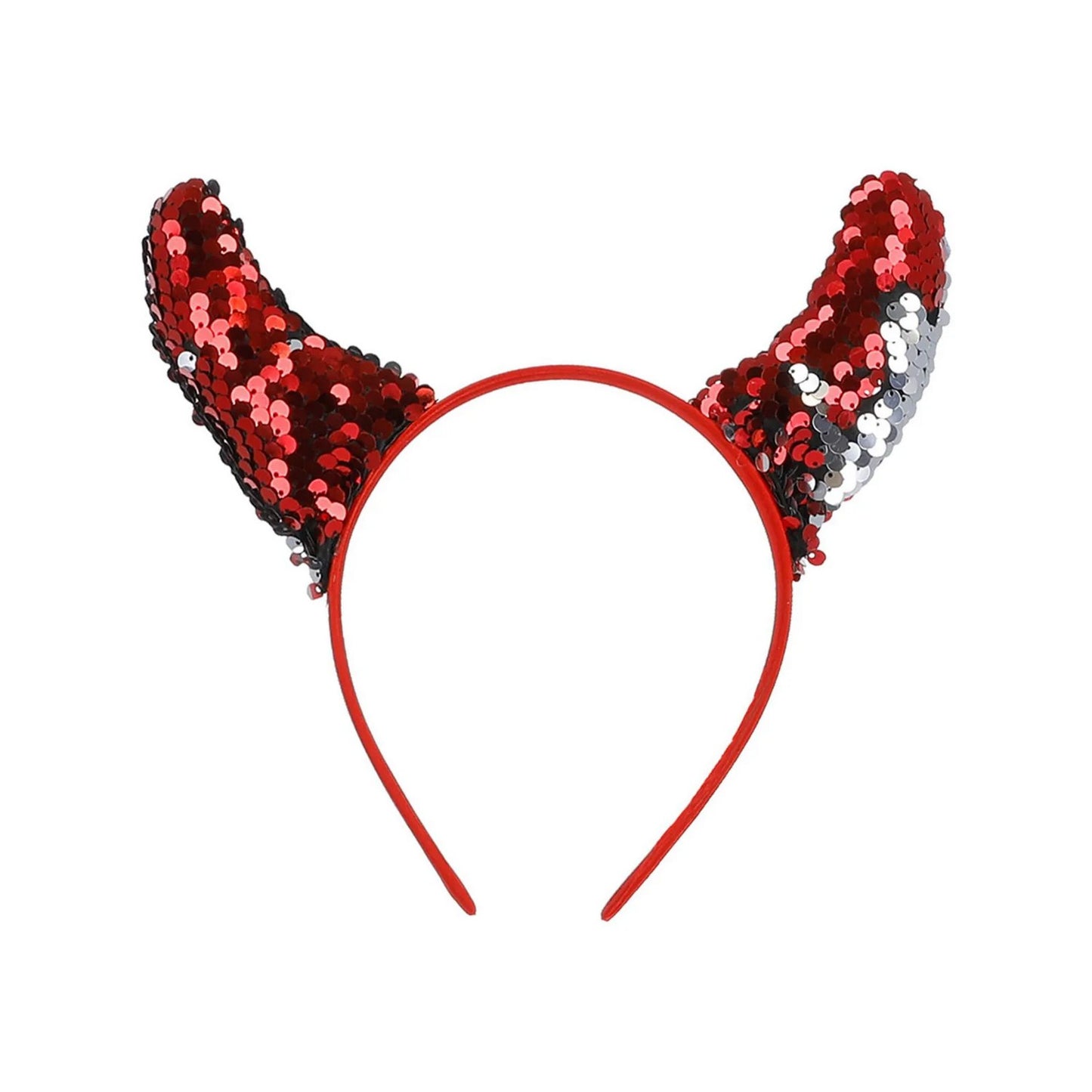 Red - Back - Smiffys Reversible Sequin Headband