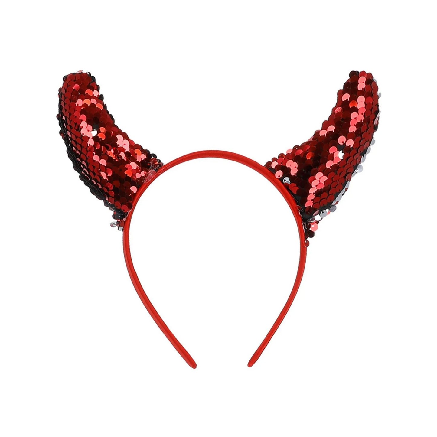 Red - Front - Smiffys Reversible Sequin Headband
