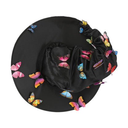 Black - Front - Smiffys Butterfly Witch Hat