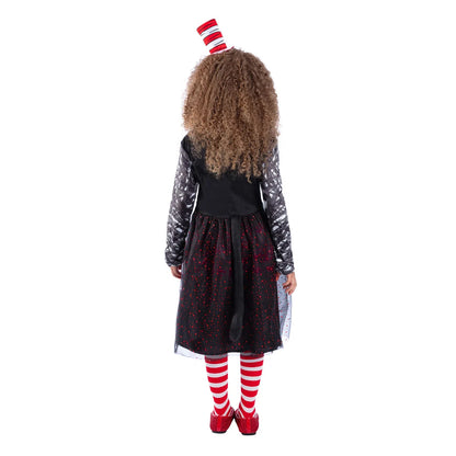 Black-Red-White - Back - Dr. Seuss Girls The Cat In The Hat Costume