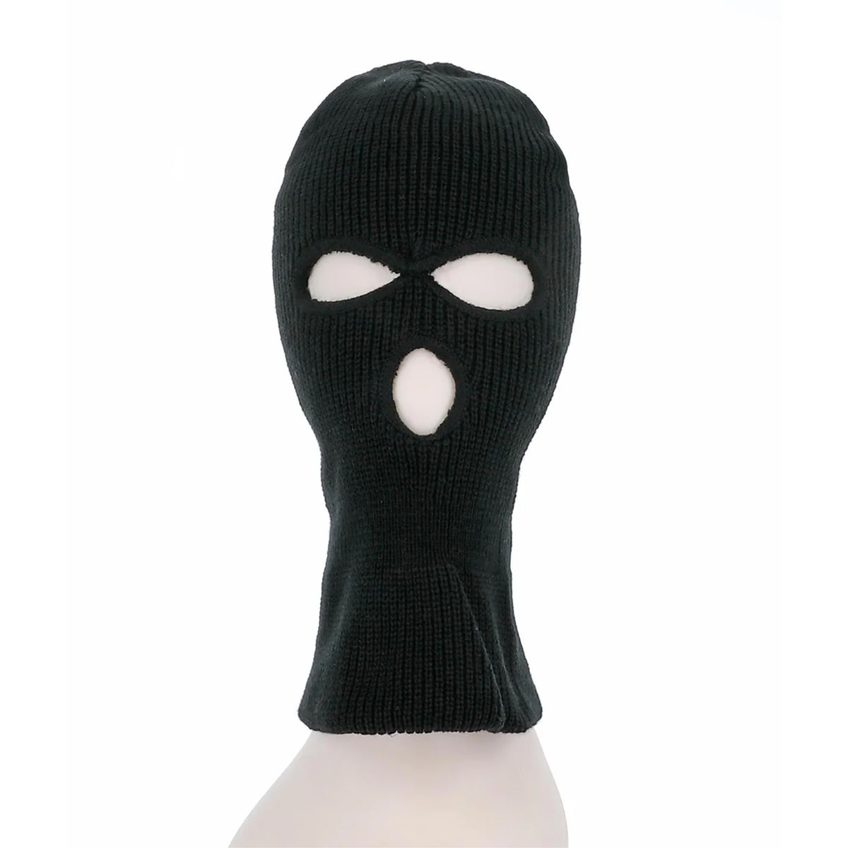 Black - Back - Smiffys Robber Ribbed Balaclava