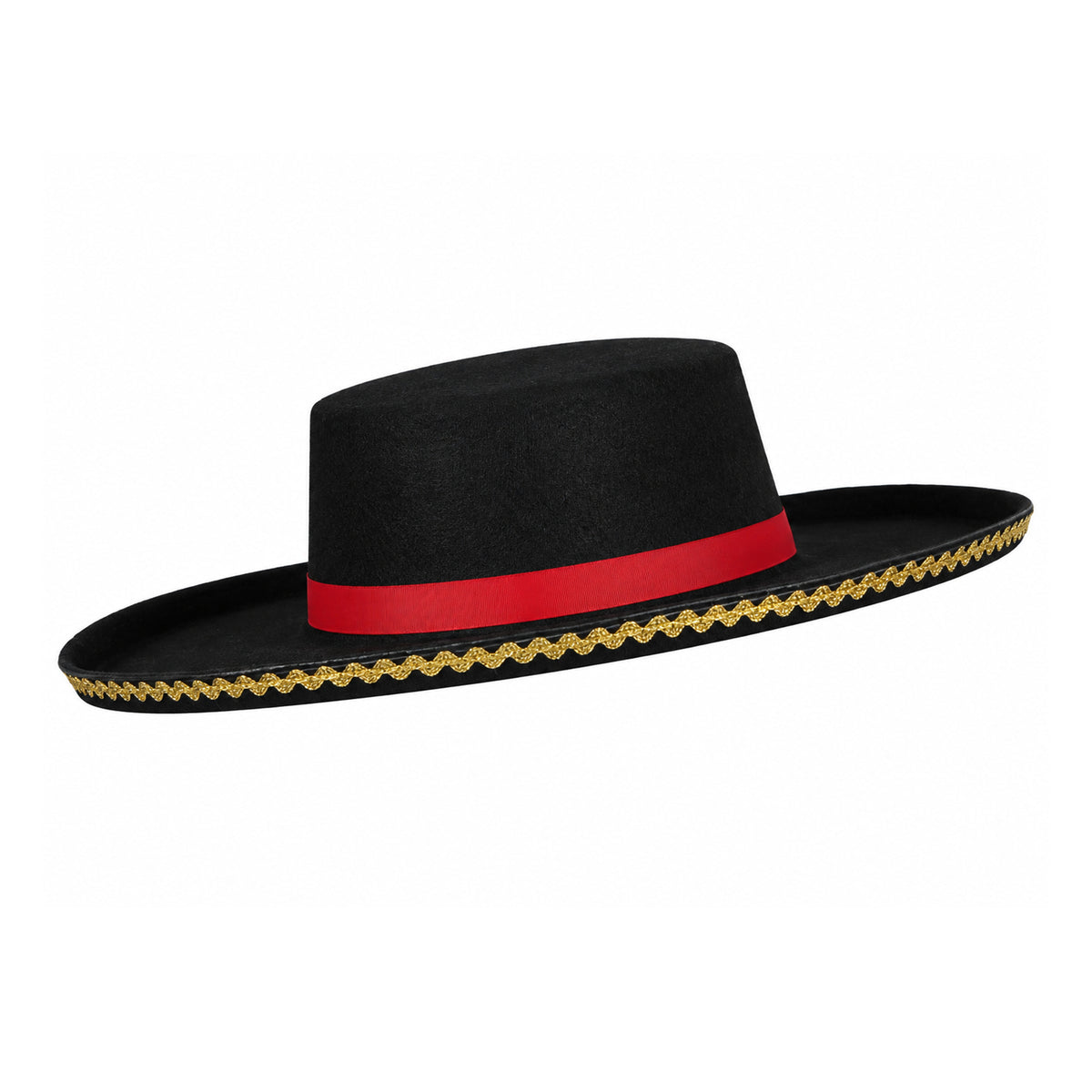 Black - Front - Smiffys Plain Metallic Elastic Strap Hat