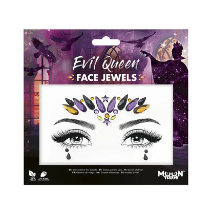 Black-Purple-Yellow - Front - Moon Terror Evil Queen Face Jewels