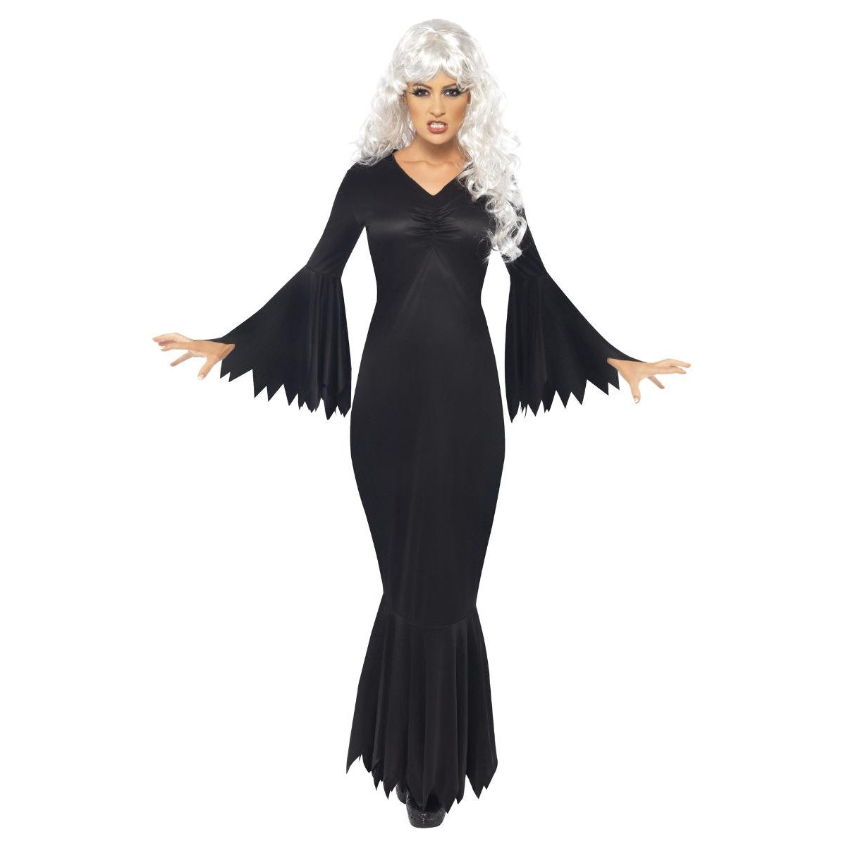 Black - Front - Smiffys Womens-Ladies Midnight Vampire Costume
