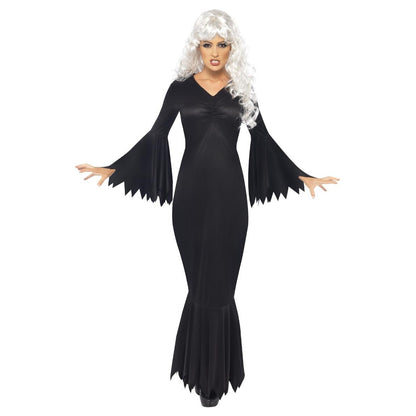 Black - Front - Smiffys Womens-Ladies Midnight Vampire Costume
